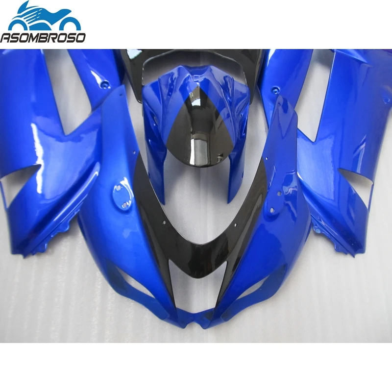 Upgrading your Motorcycle parts for Kawasaki Ninja ZX6R fairing kit 2007 2008 blue black plastic fairing set zx6r 08 08 GF20 image 6