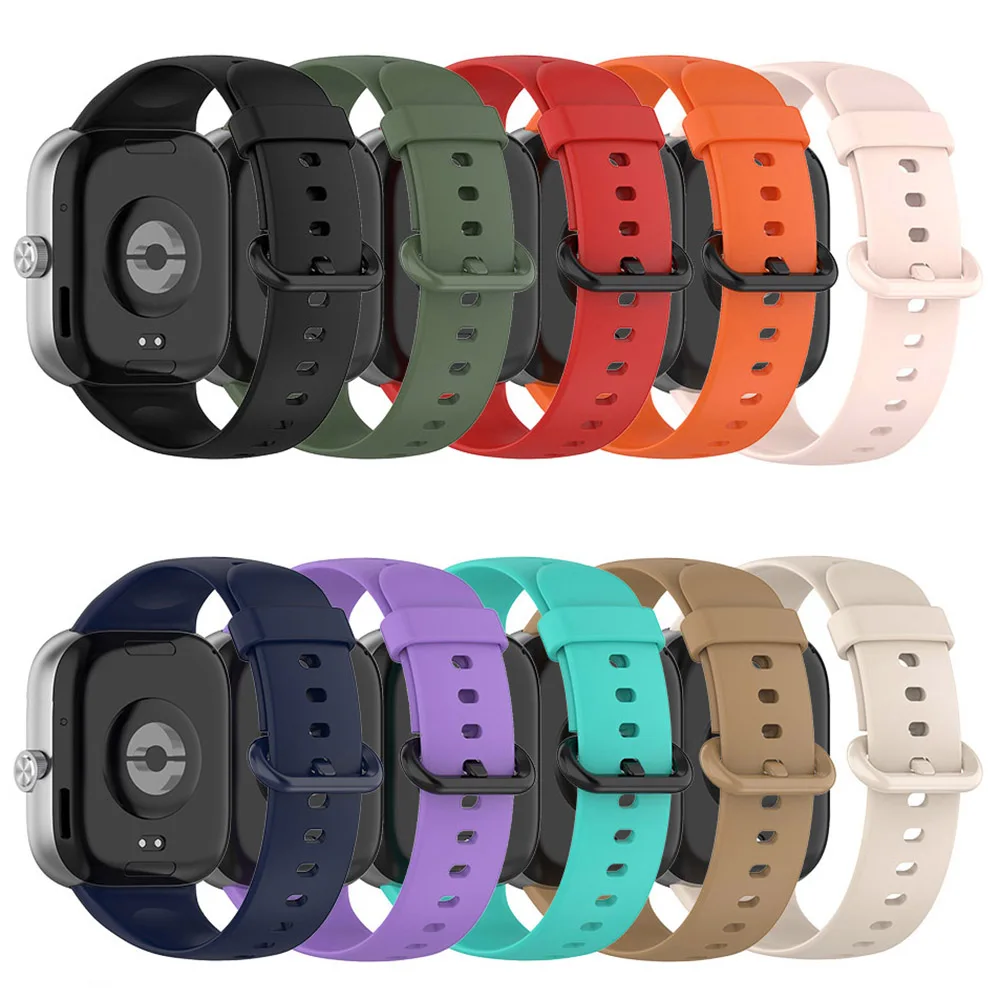 حزام سيليكون لساعة Redmi 5 4 سوار معصم لساعة Xiaomi Mi Band 9 Pro/8 Pro الذكية