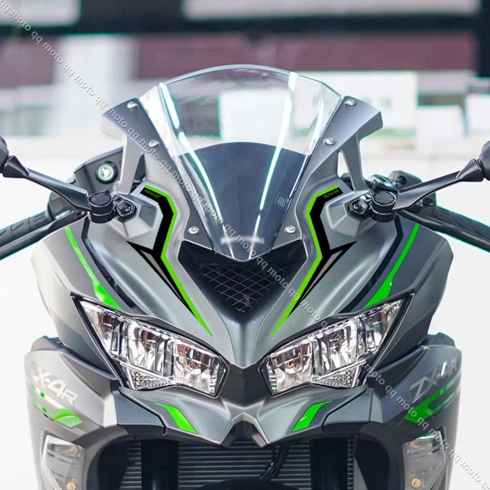 สําหรับZX-4R Zx -4rr 2023 สะท้อนแสงรถจักรยานยนต์Fairingสติกเกอร์ด้านหน้าชุดสติ๊กเกอร์Decalsอุปกรณ์เสริมกันน้ํา