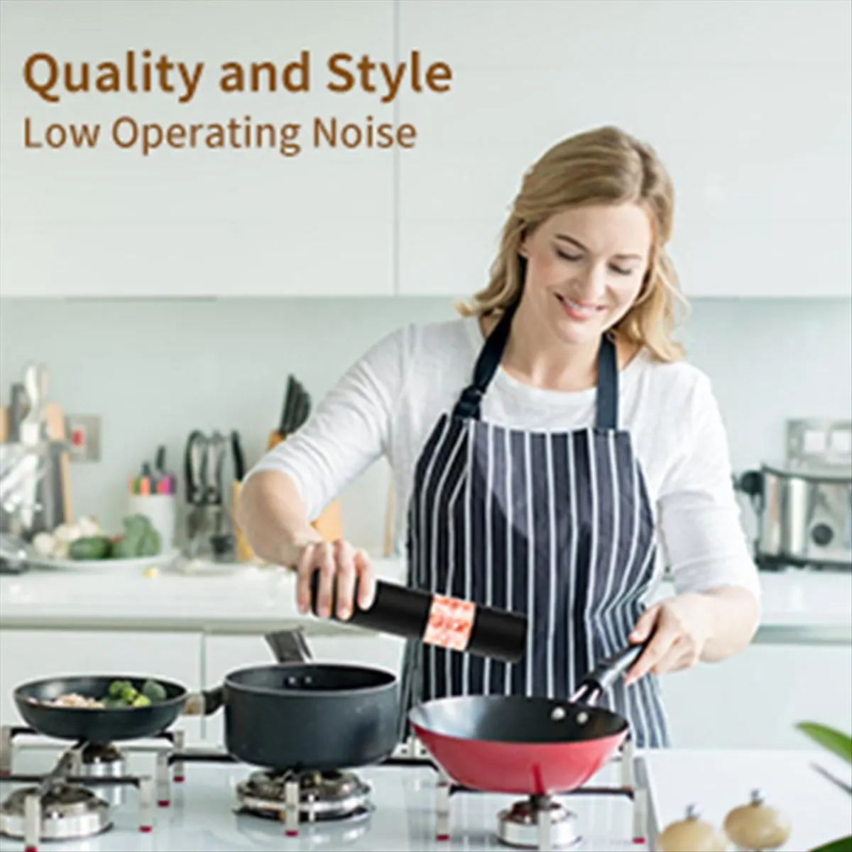 【Abrasives】 Electric Salt Pepper Grinder Adjustable Coarseness Automatic Pepper and Salt Mill Grinder Battery Powered Kitchen To
