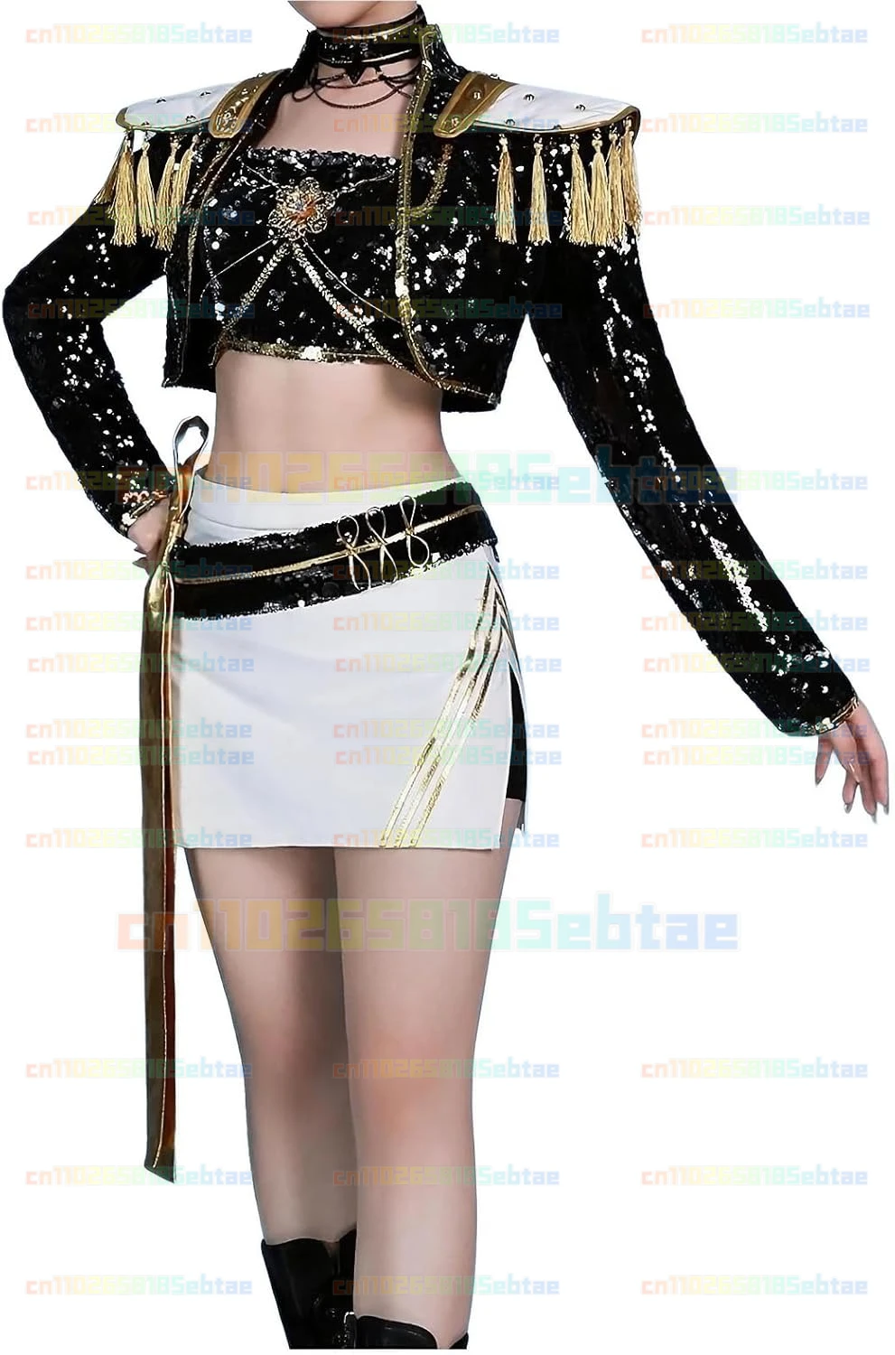 KPop Girls Demon Hunters Cosplay Rumi Zoey Mira Costume Cosplay Costume Wigs for Women Black Golden Outfit Set Halloween