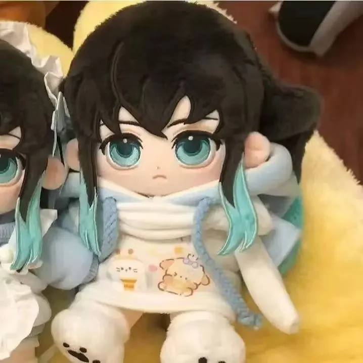 Stuffed 20cm Anime Tokitou Muichirou Demon Slayer Plush Cotton DollsToys for Fans Collectibles Kids New Year's Birthday Gift