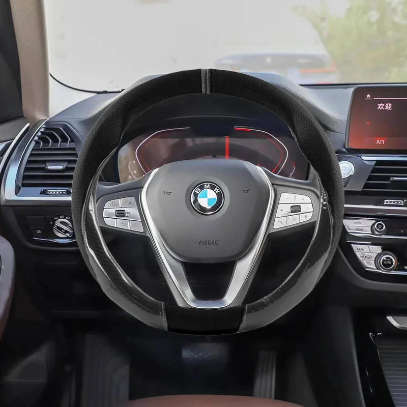 Leather Anti-slip Car Steering Wheel Cover For BMW X3 2003~2025 2010 2017 2011 2012 2013 2014 2015 2016 2018 2019 2020 2021-2025