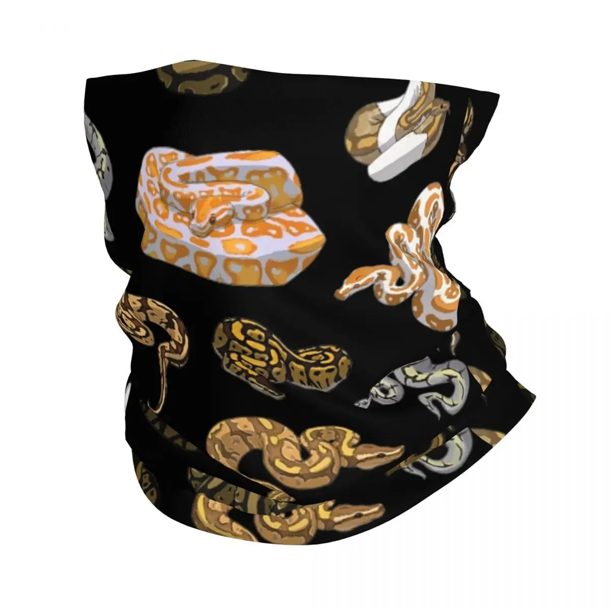 Ball Python Morph Snake Pattern Bandana Neck Gaiter Printed Wrap Scarf Multifunction FaceMask Running For Men Women Adult