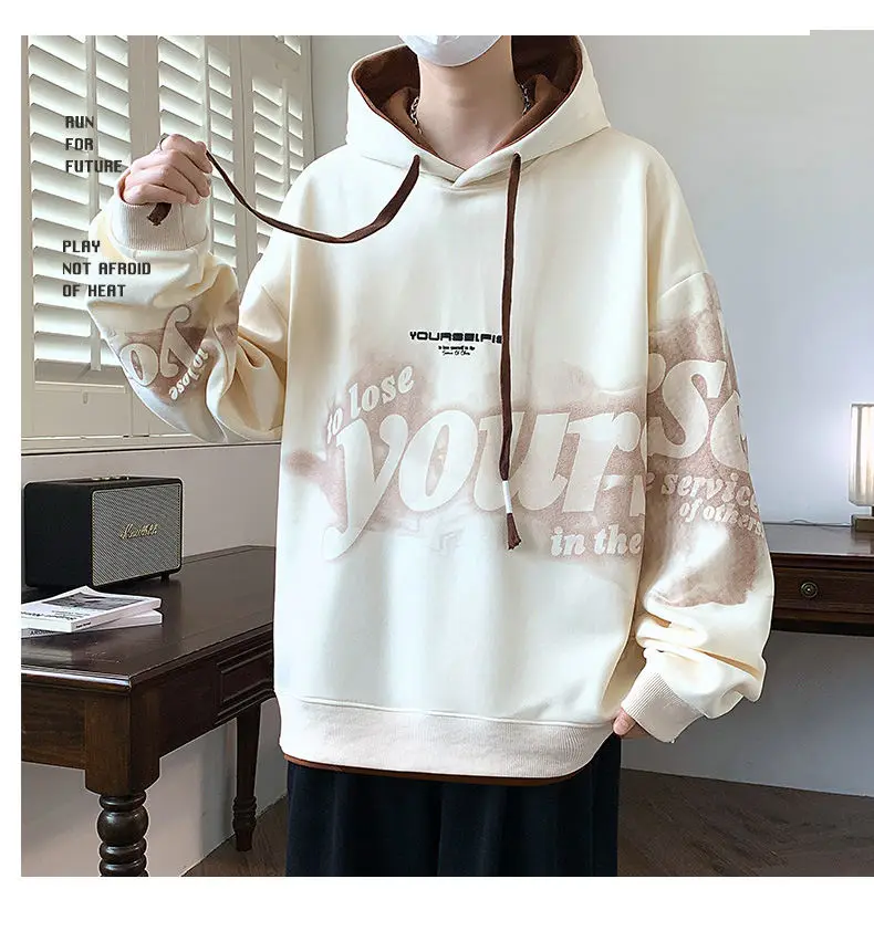 2026 Frühling Herbst Herren Casual Baumwoll-Hoodies Jugend Streetwear Pull-On Sweatshirts Slim Fit Pullover Outdoor Top Kapuzenpullover Kleidung – Detail 2