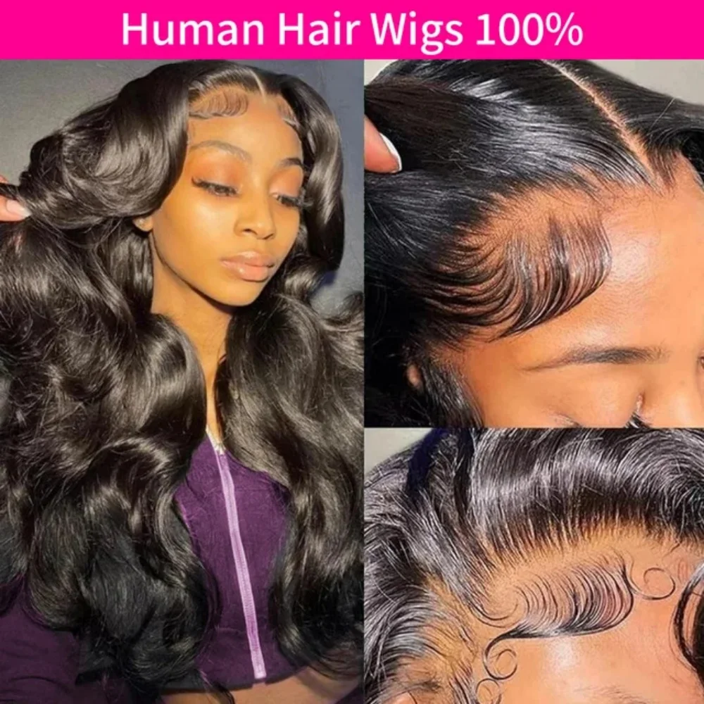 

Body Wave Human Hair Wigs 100% Human Hair Quality 13X6 Hd Lace Frontal Wig 250 Density Brazilian Original 40Inch Lace Front Wigs