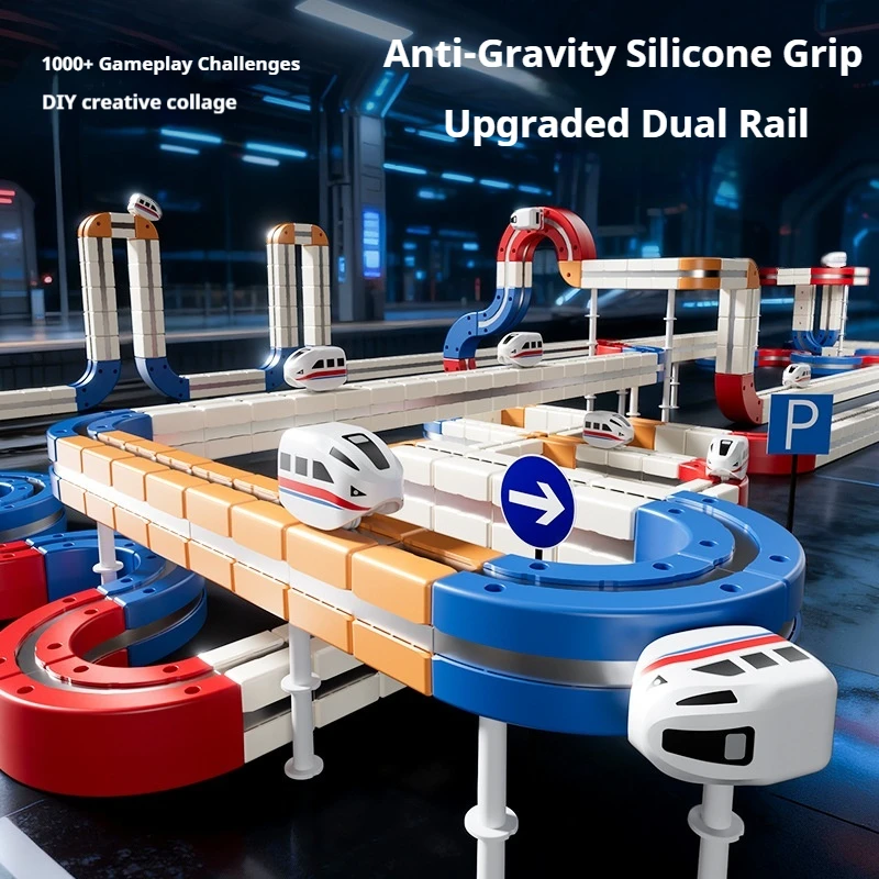 รถไฟแม่เหล็ก รถไฟความเร็วสูง รางวิเศษ ลูกบาศก์รางแม่เหล็ก ชุดประกอบรถไฟแม่เหล็ก ของขวัญวันหยุด