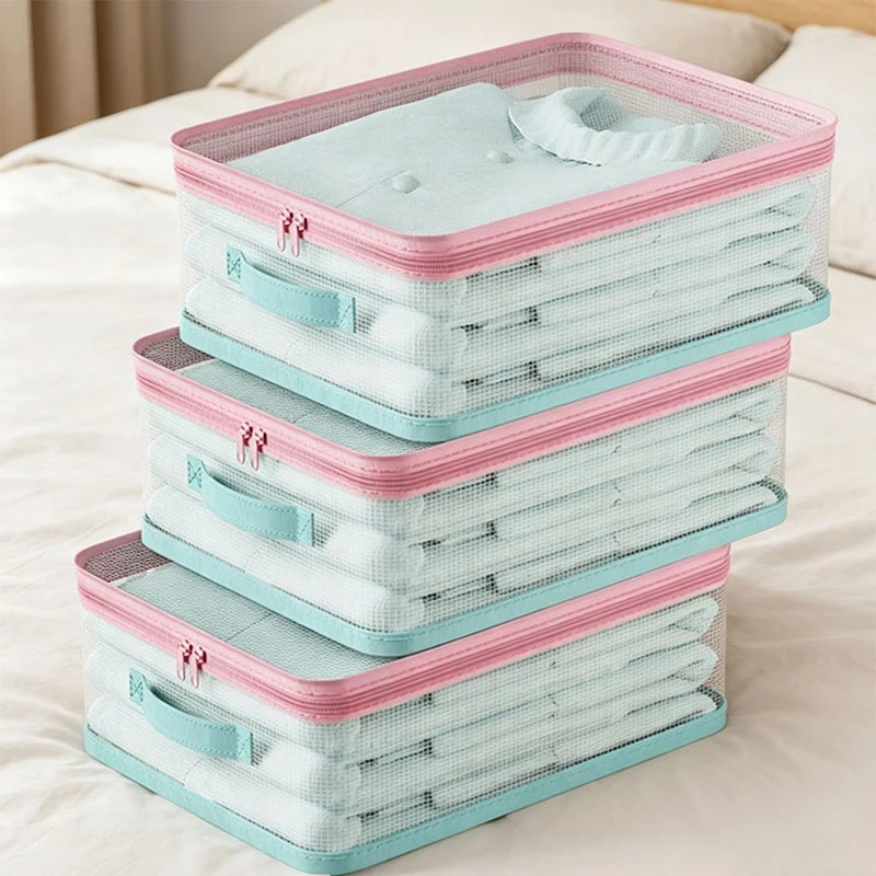 Bed Sheet Storage Bags Transparent Clothes Blankets Packing Box Waterproof Clear Bedding Underbed Drawer Storage Bag