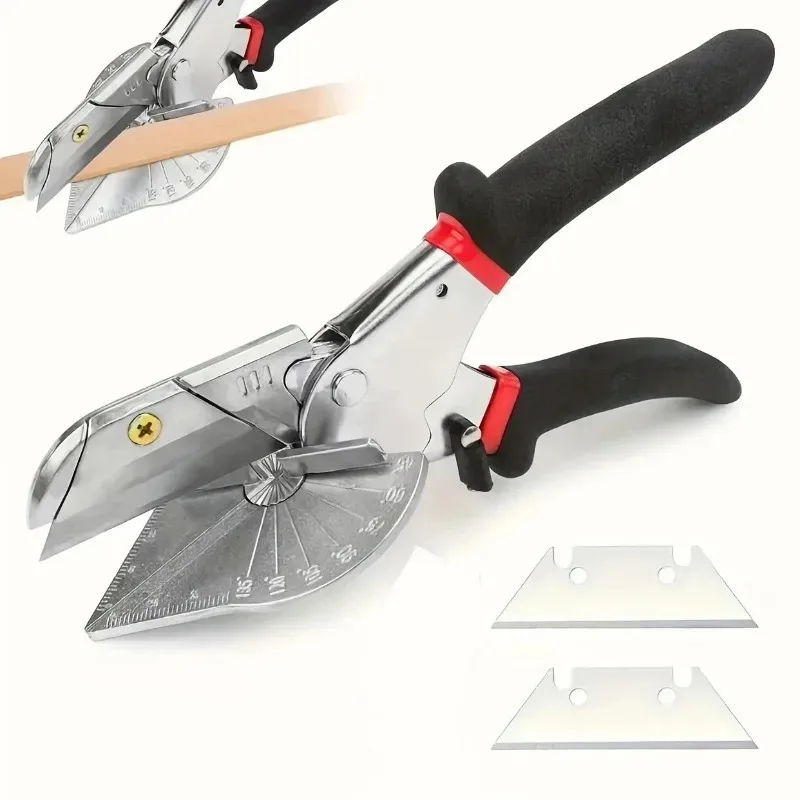 

Многофункциональные ножницы для резки под углом (1 шт.) - регулируемый угол 45° ° -135 ° Лезвия из высокоточной углеродистой стали для ПВХ/пластика/отделочных материалов.