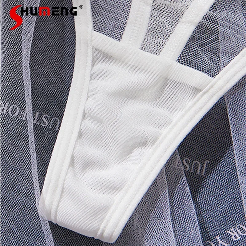 Sheer Embroidery Sexy Lingerie for Women Ultra Thin Cup Bra Set with Underwire Female Large Bust Underwear Brief Suits