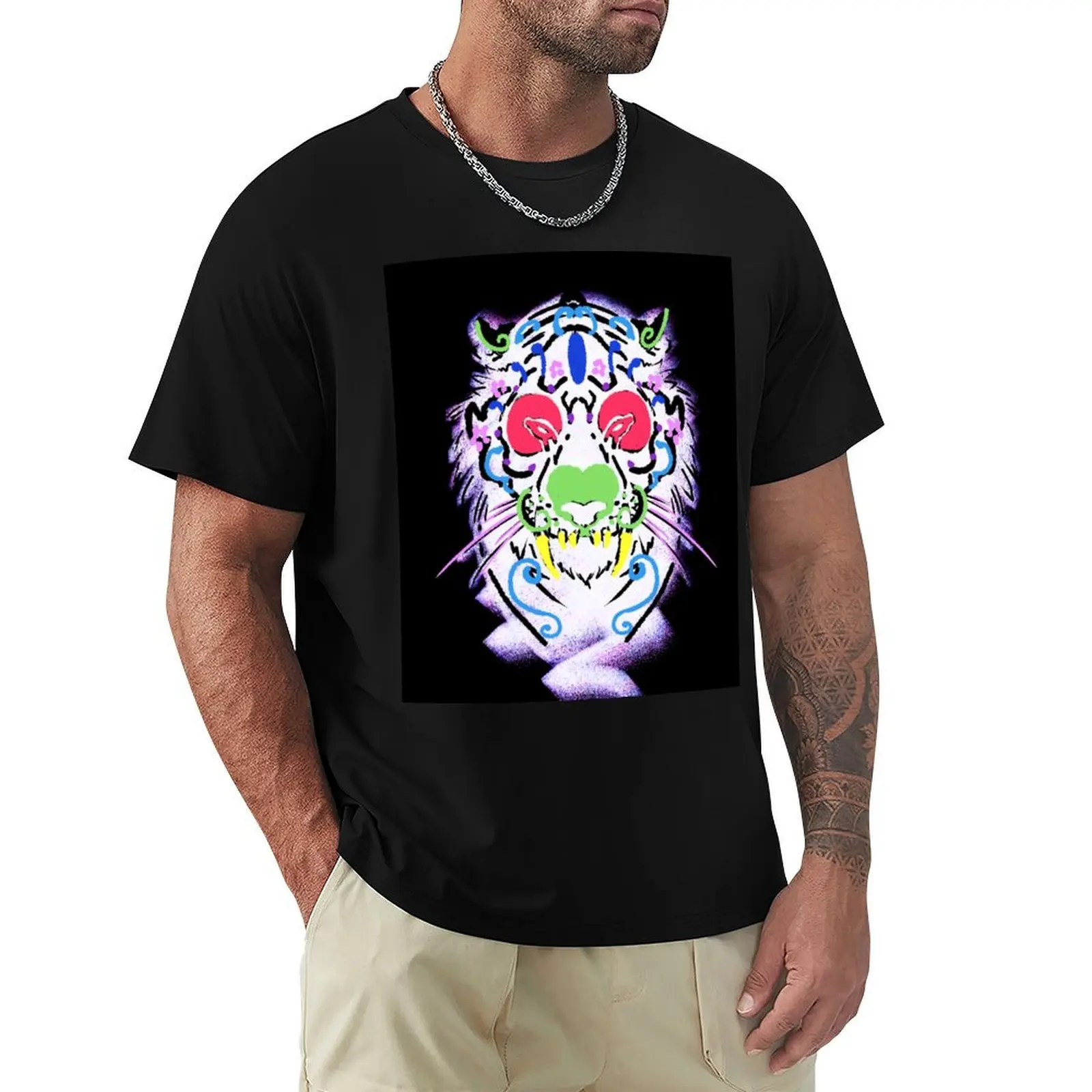 Skel-El-Tigre (Dia De Los Muertos) T-Shirt Performance Workout Short Sleeve Tee