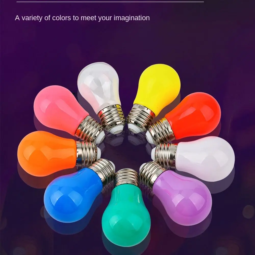 Hot Flashlight Lamparas Colorful Light LED Bulb E27 ABS Lamp
