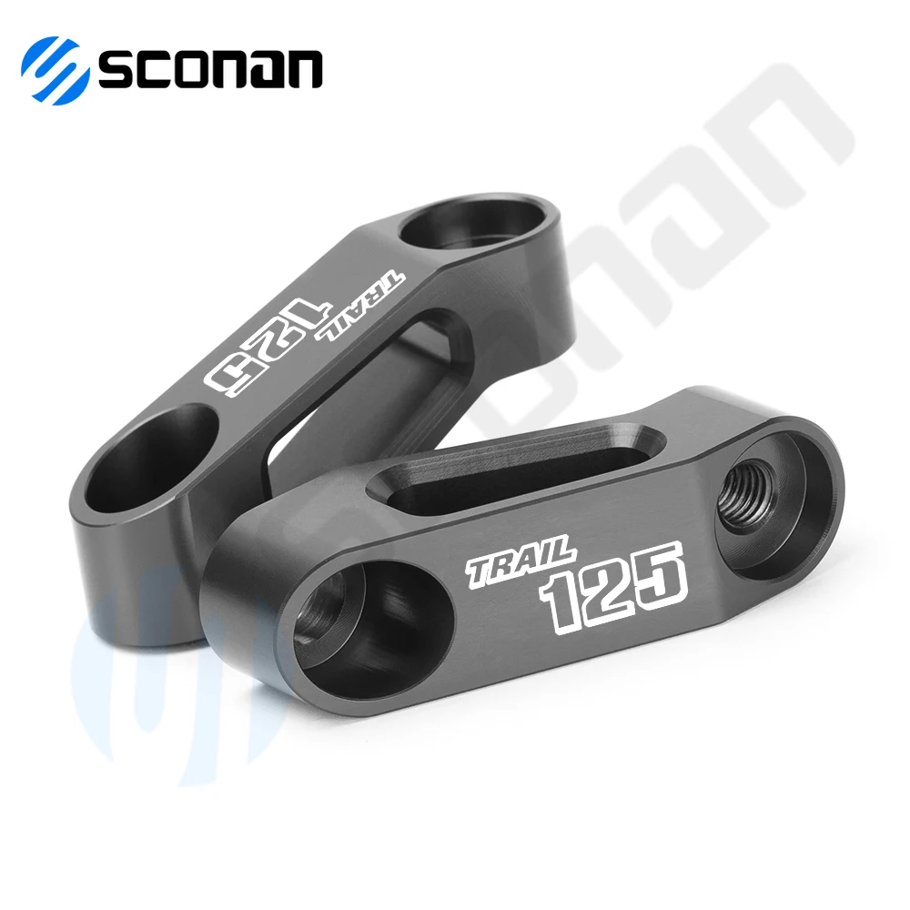 

For TRAIL 125 TRAIL125 2020-2025 All Year Mirrors extender Rearview Mirror Extender Adaptor Motorcycle Accessories CNC Aluminum