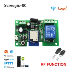 1/4 CH Tuya Wifi Smart Switch Relay USB 5V 7-32V 220V Module with RF433 Wireless Remote Control Timer Inching Self-Locking