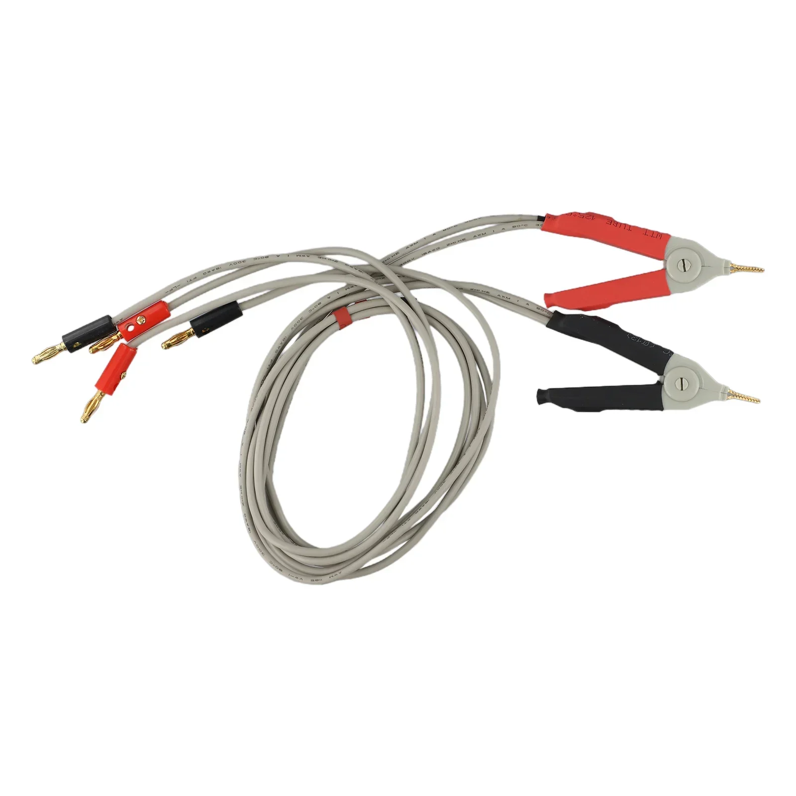 

33 5inch Test Cable with Kelvin Clip and Banana Connectors for LCR Meter Power Testing and Circuit Connection Use