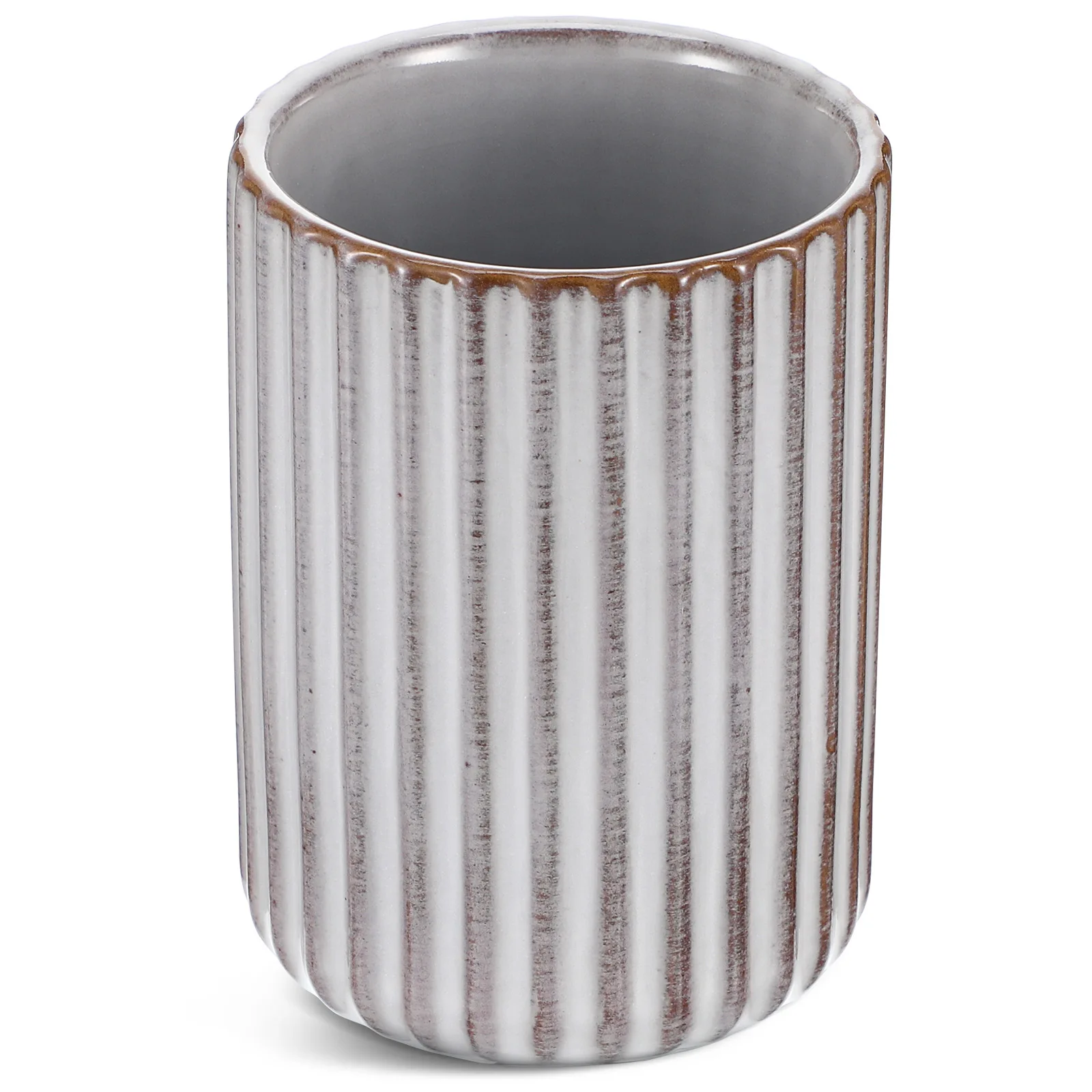 

Retro Striped Cup Tea Mugs Ceramic Teacups Handleless Aesthetic Ceramics Miss Afternoon Beverage