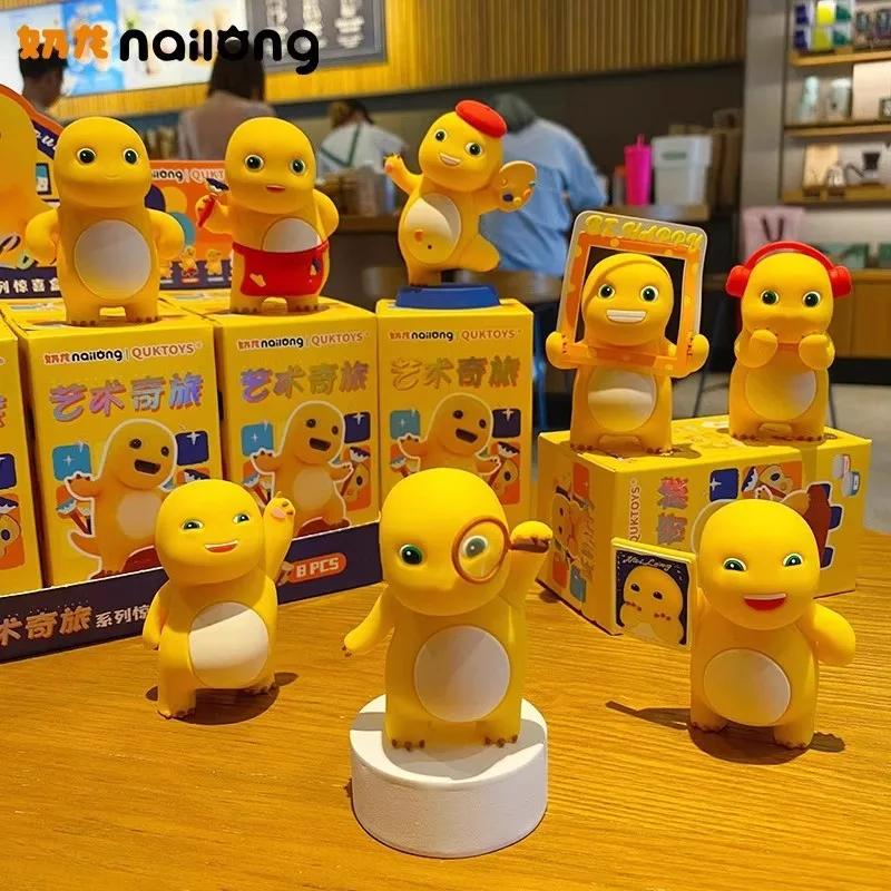 Caja ciega de dragón de leche para niños, figuras de acción de la serie diaria Nailong, colección de decoración de mesa, muñecos de juguete, regalos de cumpleaños