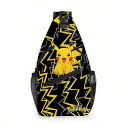 Printed Pikachu Pokemon Student scross-body waist Bag Small Shoulder Middle School Students Anime kawaii Cartoon Mochila