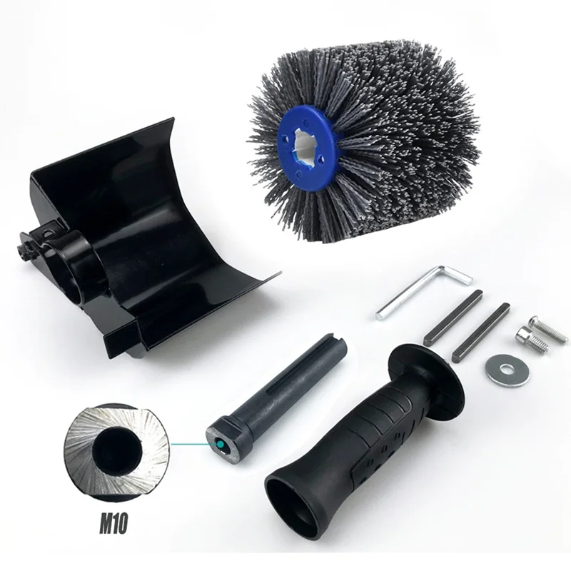 Classy-Handheld Linear Polishing Machine Parts Angle Grinder Conversion Handle For 120X100x19mm Wire Drawing Wheel Brush