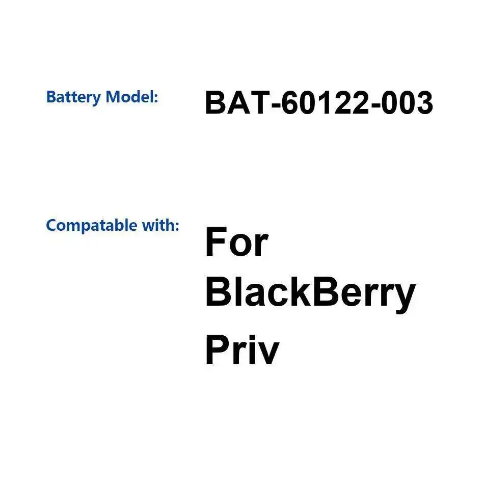 

Аккумулятор для мобильного телефона Bat-60122-003 большой емкости для Blackberry Priv Performance 3360 мАч