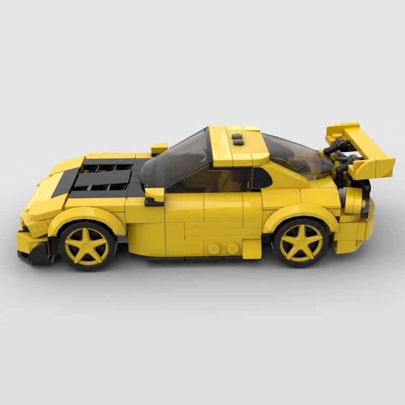 

MOC Classic Retro Sports Car FD Style Model Small Particle Building Blocks Creative Assembly Toy
