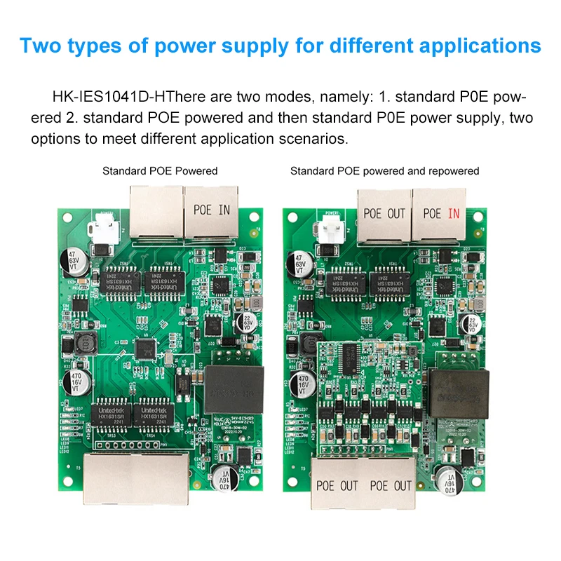 وحدة تبديل مدمجة صناعية ذات 4 منافذ 100 ميجابت في الثانية IEEE 802.3af/at POE