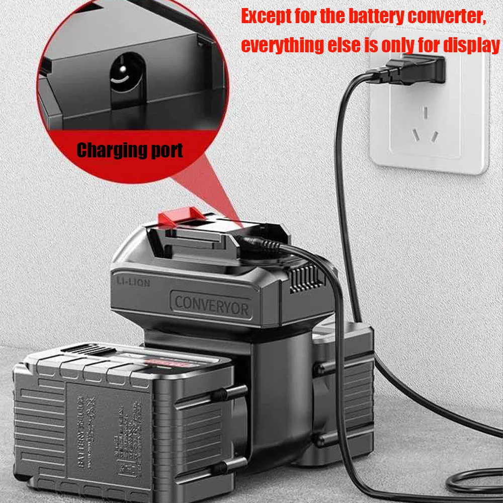 For Makita Battery Converter 2 in 1 Power Tool Battery Adapter Can Install 2 Batteries Suitable For Impact Drills & Wrenches