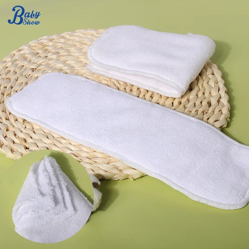 30*10.5cm Baby Cloth Diaper Pad 4 Layers Microfiber Nappy Insert Super Absorbent Diaper Inserts  Washable Reusable Diaper Liners