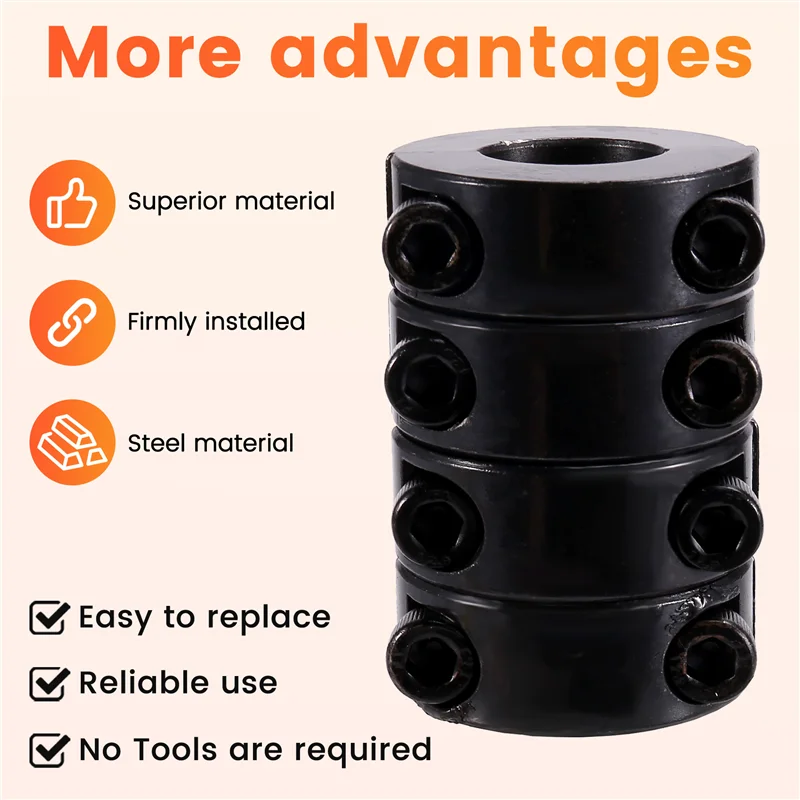 ABWR-4PCS مزدوجة سبليت رمح الياقات أكسيد مجموعة المسمار نمط مزدوج سبليت Setscrew رمح طوق القطر الداخلي 20*40*15 مللي متر
