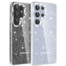 Glitter Bling Sparkle Clear Soft Case for Samsung Galaxy S25 Ultra S24 Plus S25Ultra S24Ultra Women Girls Fundas Cover Accessory