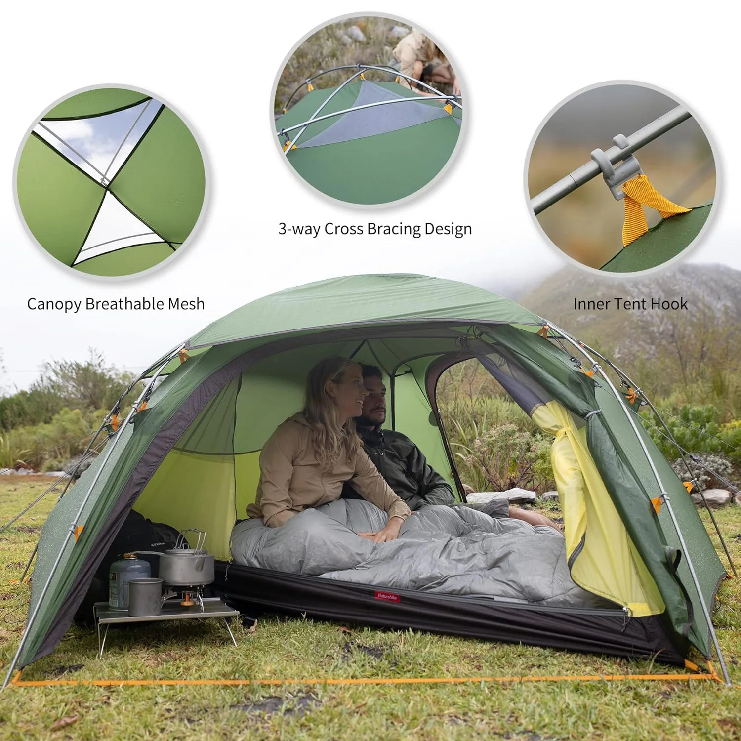 Naturehike Cloud Peak 2 Tent Ultralight Waterproof Camping Tent 4
