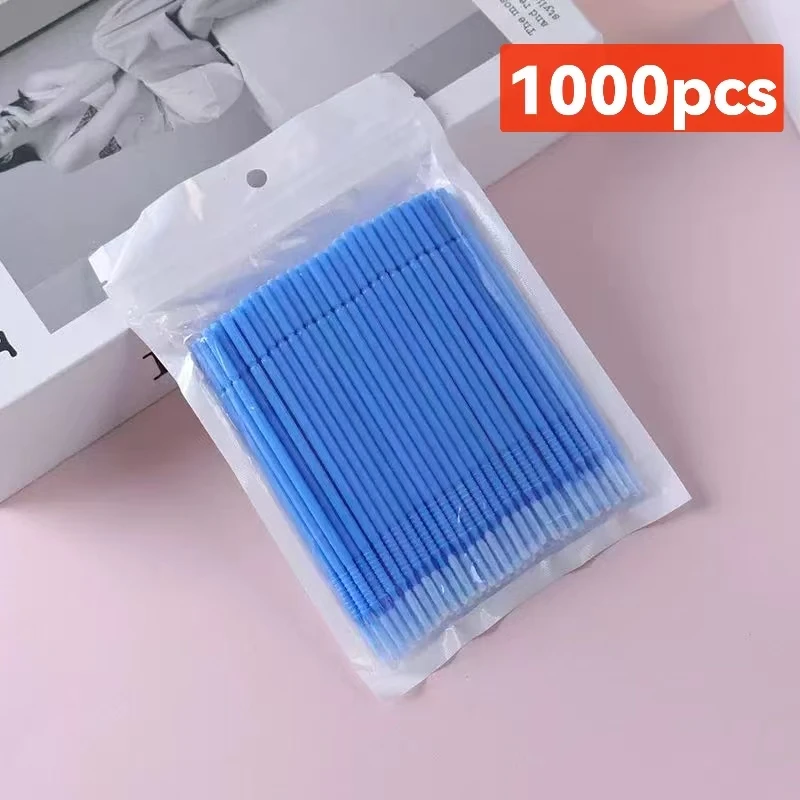 500/1000PCS Wimpern Reinigung Pinsel Hoch Bunte Schönheit Make-Up Sauber Entferner Werkzeug Großhändler Kristall Pinsel Wimpern Micro Pinsel