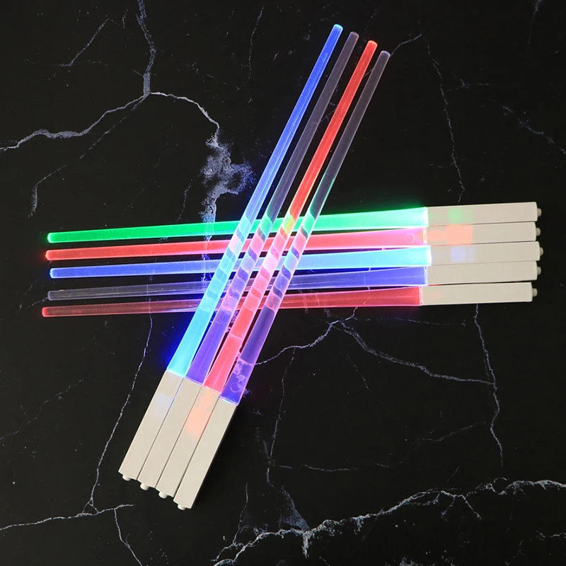 Convenient and Innovative LED Lightsaber Luminous Chopsticks, Easy to Clean, Ideal for Any Kitchen
