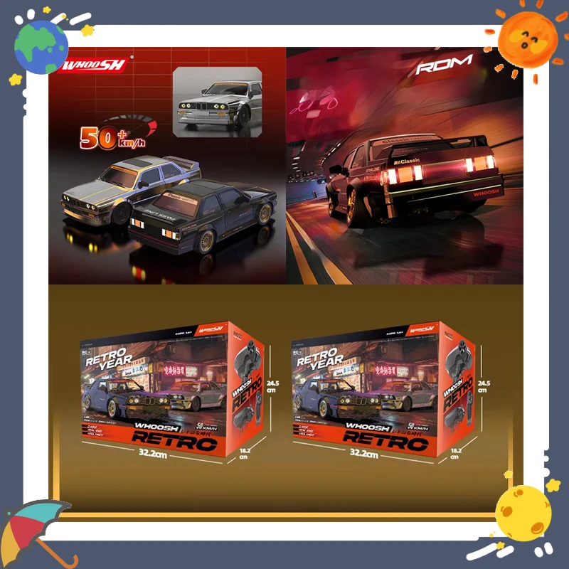 

Whoosh E30 pro Gyro RC Drift Car 4x4 Speed Racer Полномасштабная модель направления дроссельной заслонки Автомобиль с дистанционным управлением 50 км/ч