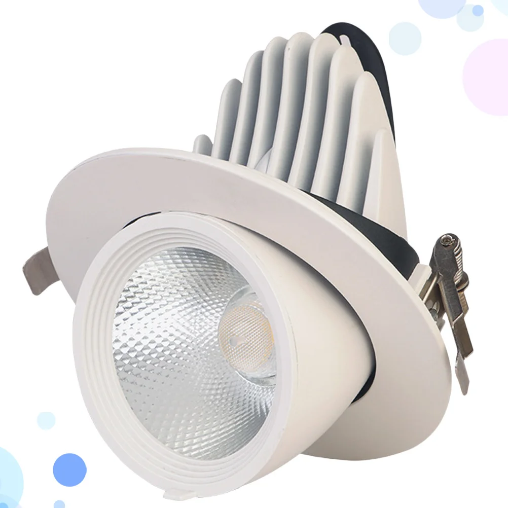 

Modern 360 Degree Adjustable LED Ceiling Light with 70 Degree Beam Angle 12W White Shell for Hotel Store Home Lighting
