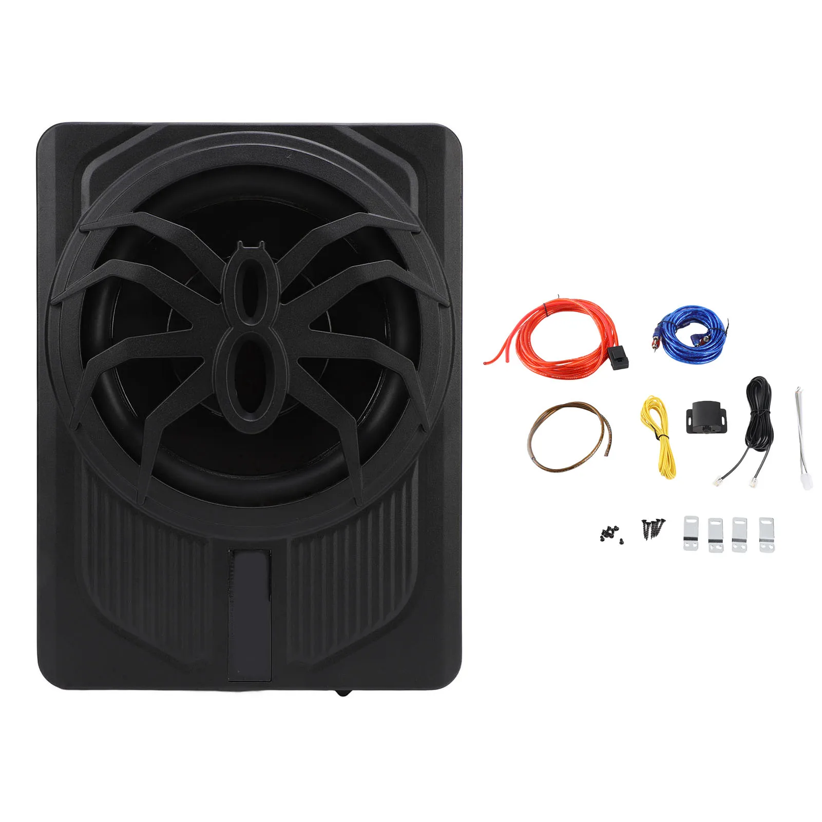 

Автомобильный тонкий автомобильный сабвуфер с питанием нижнего хода, 10 дюймов, 800 Вт, со светодиодной атмосферной подсветкой, отличная производительность рассеивания тепла