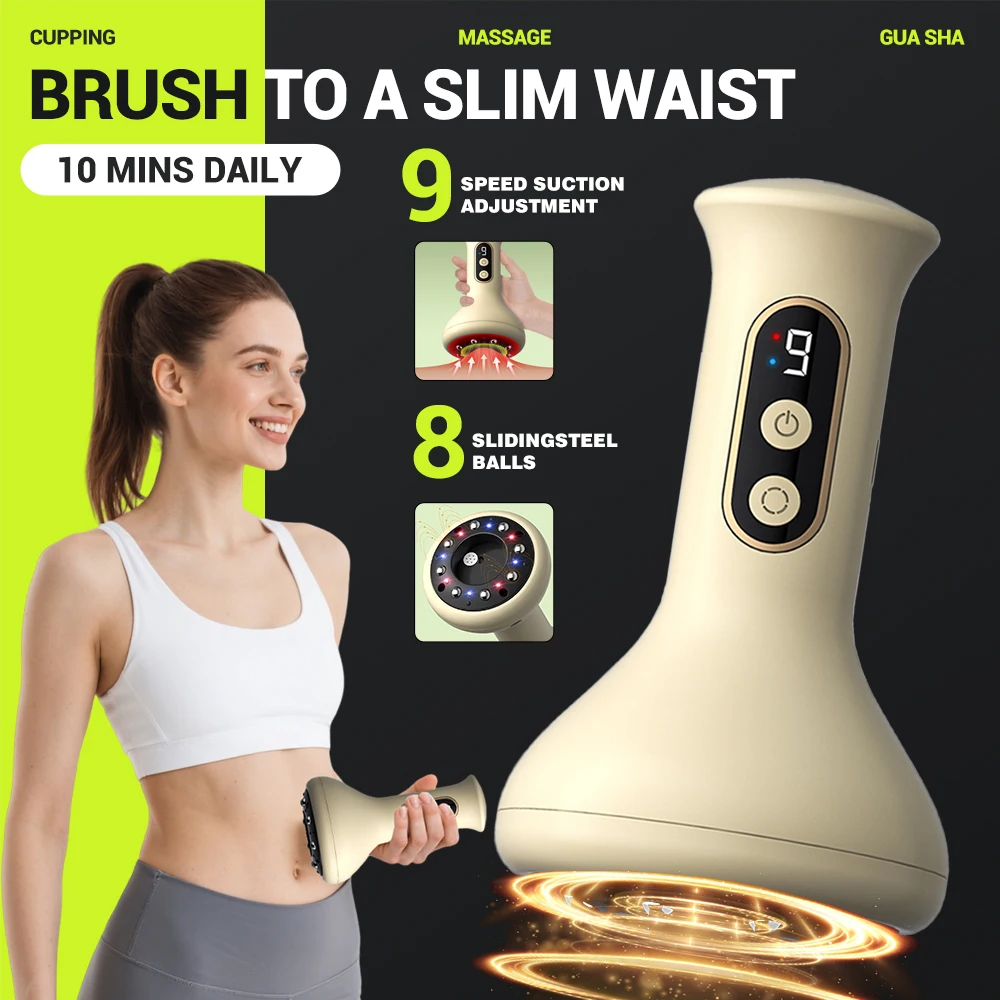 

Handheld Cellulite Massager 9 Modes Cordless Rechargeable Vibrating Massager Body Shaping Machine for Arms Legs Back Shoulder