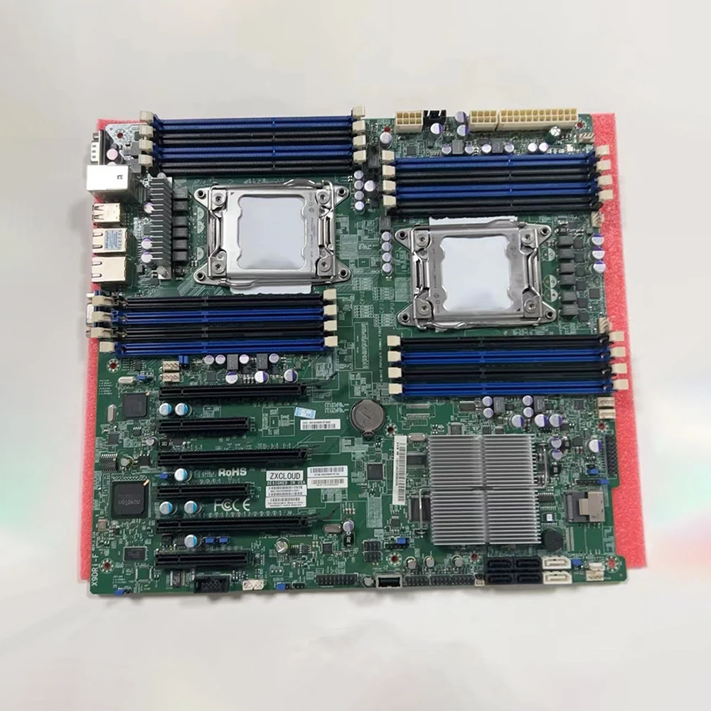 For Supermicro Server Motherboard LGA2011 E5-2600 V1/ V2 Family ECC DDR3 8x SATA2 and 2x SATA3 Ports X9DRi-F