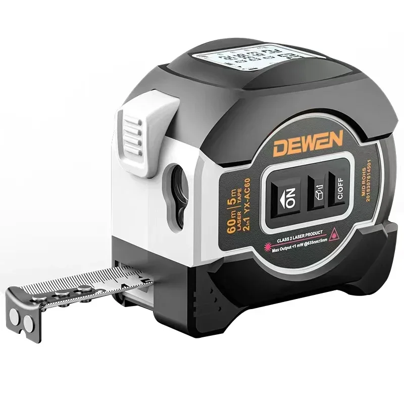 German Digital Laser Tape Measure Stainless Steel Blade with ABS and Steel Metric Instrumentation System Level Measurement