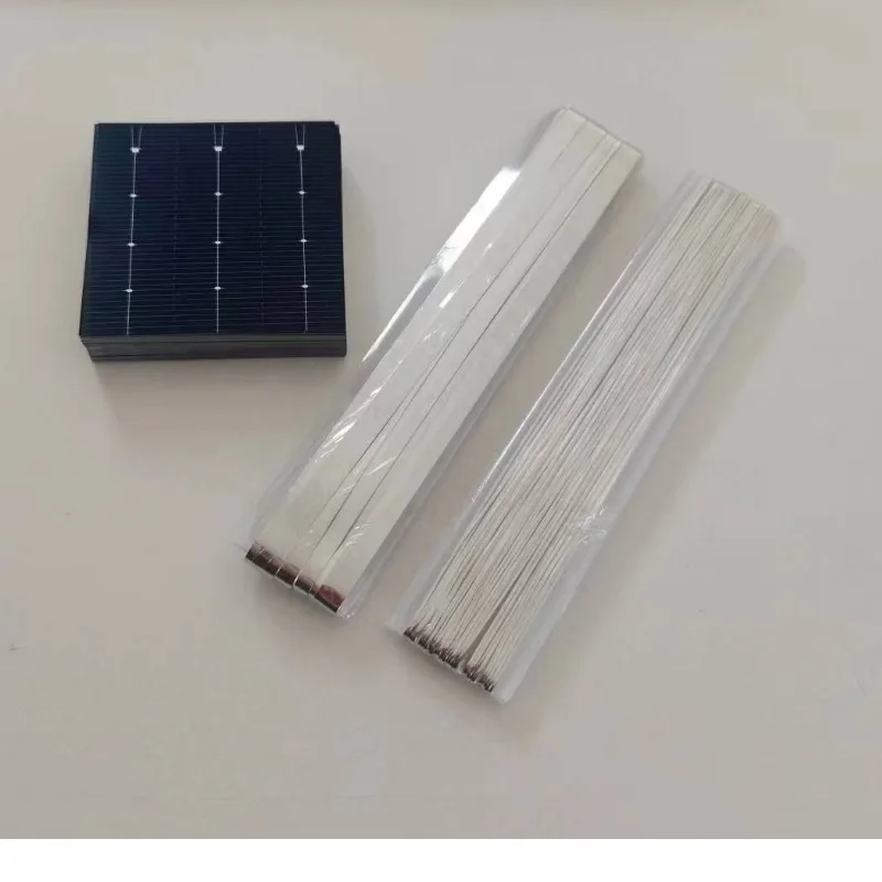 100pcs Monocrystalline Solar cells 52mm x 52mm Double Side A Grade High Efficiency For DIY Solar panel + Enough Tabbing wire