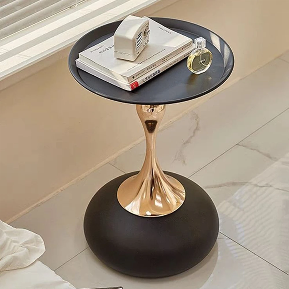 

Round Coffee Tables Large Capacity Small Low Side Table Space Saving Movable Tea Table for Living Room Decoration Furniture