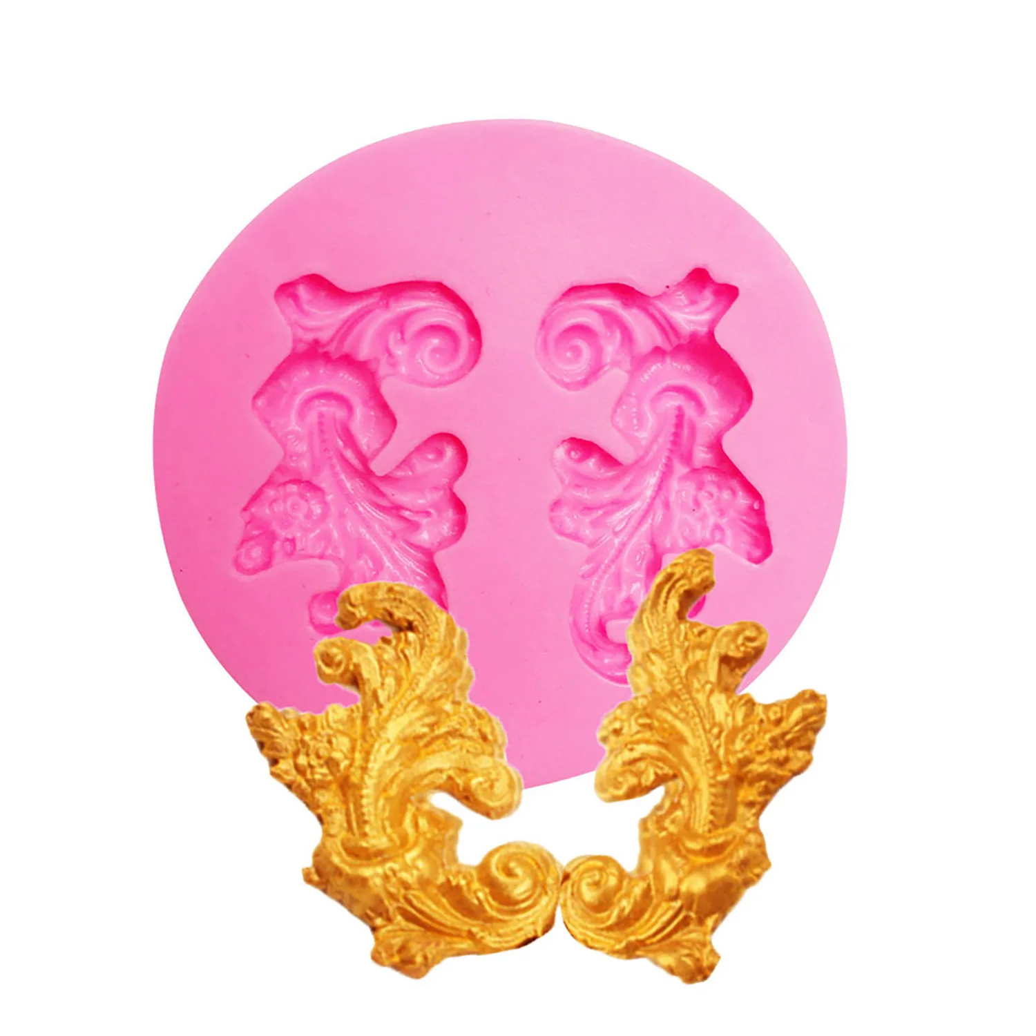 Lace Scroll Cake Border Silicone Mold Baroque Pattern for Chocolate Candy Fondant Epoxy Resin Supplies