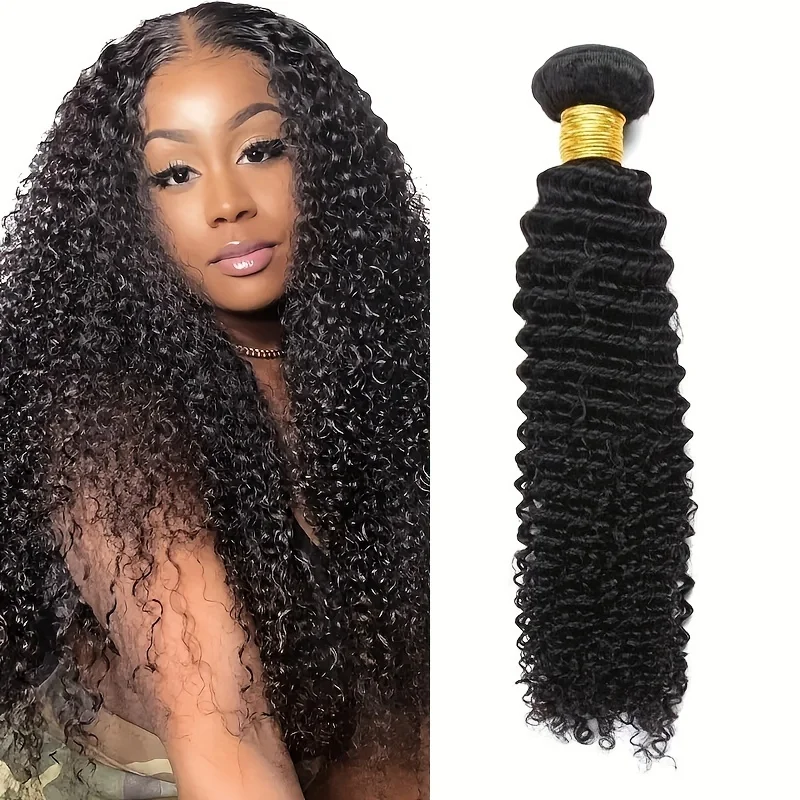 1PCS Afro Kinky Curly Hair Brazilian Kinky Curly Hair Extensions Thick Curly Weave Bundles Human Hair Brazilian Curly Hair