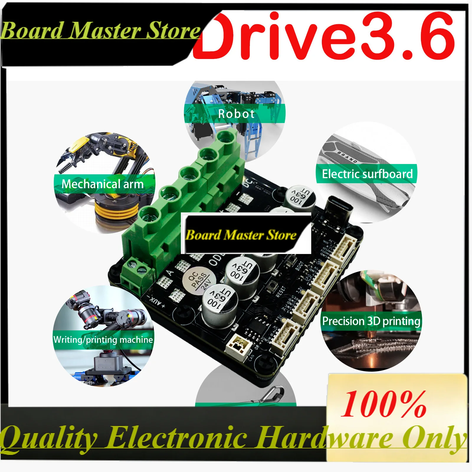 BoMasMODESC V4.2 Single-drive Brushless Servo Motor Controller 24V/56V High-current And High-precision ESC Based On ODrive3.6 Up