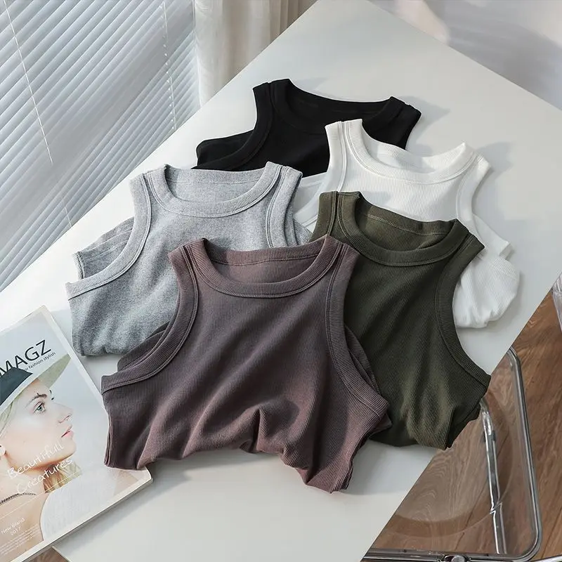 Women Slip shirts Pullovers Sleeveless Camisole Women Sweatshirt Retro Y2k Shirts Vest Waistcoat Ladies Tops Girls T-shirts