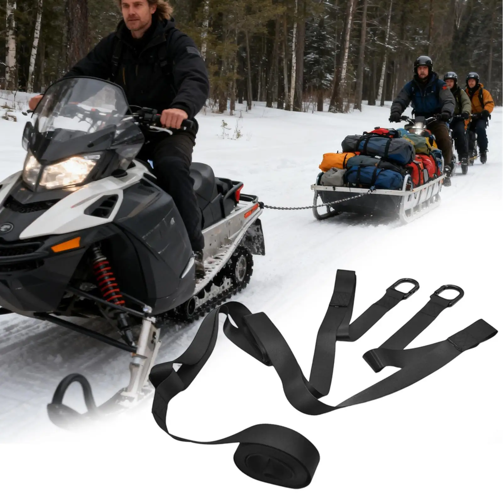 

Snowmobile Pull Start Rope Heavy Duty Replacement Belt For Ski-Doo, Arctic Cat, Motorcycle, Emergency & Trail Riding Tool