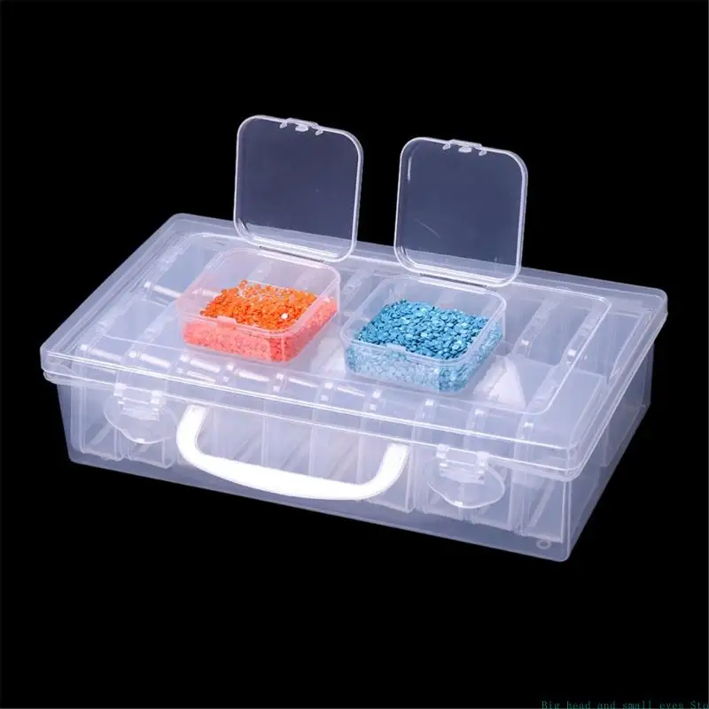 581C Plastic Storage Organizers Set Various Slot for Jewelry Travel Stackable Case