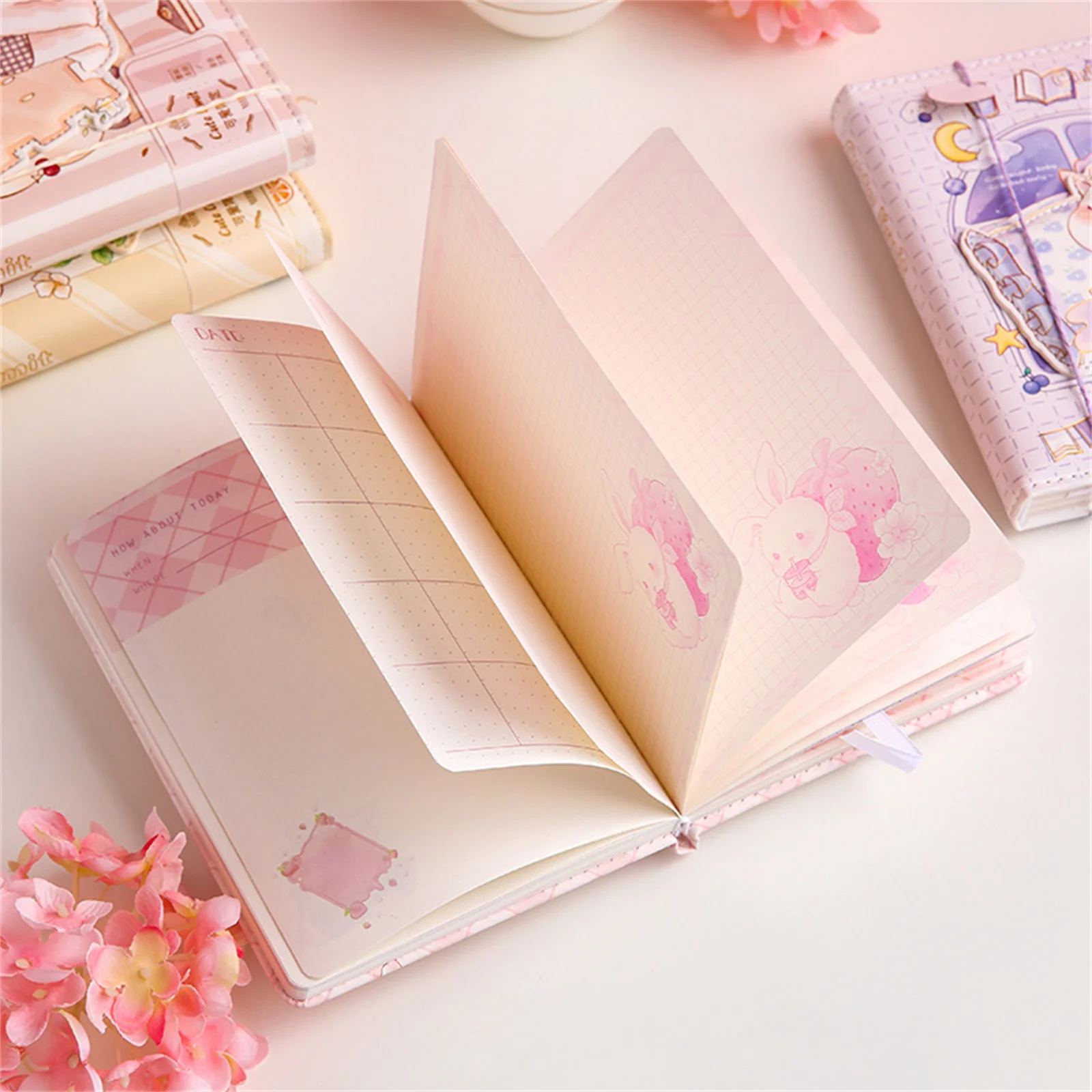 36k Notebook Girl 112 Color Page with Magnetic Buckle Exquisite Hand Ledger Diary Student Stationery Notepad Creative fun gifts