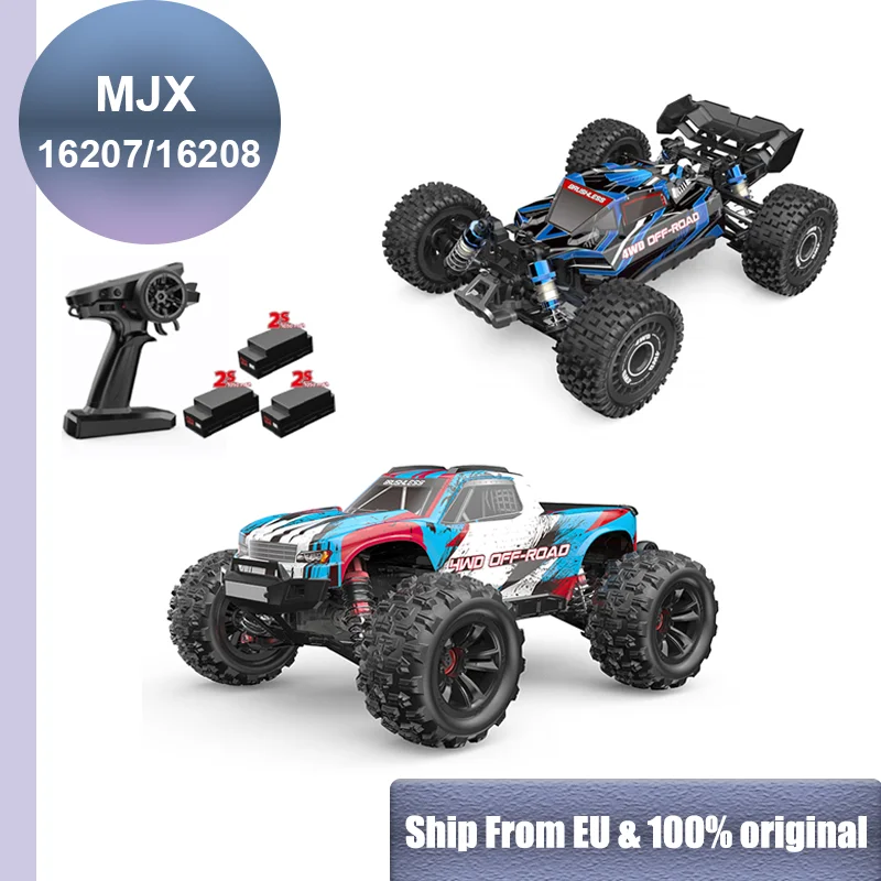 Hyper Go 1/16 MJX 16207 16208 V2 RC Car 2.4GHz Brushless Electric High Speed 4WD Off-Road Drift Truck Remote Control Toys Gifts