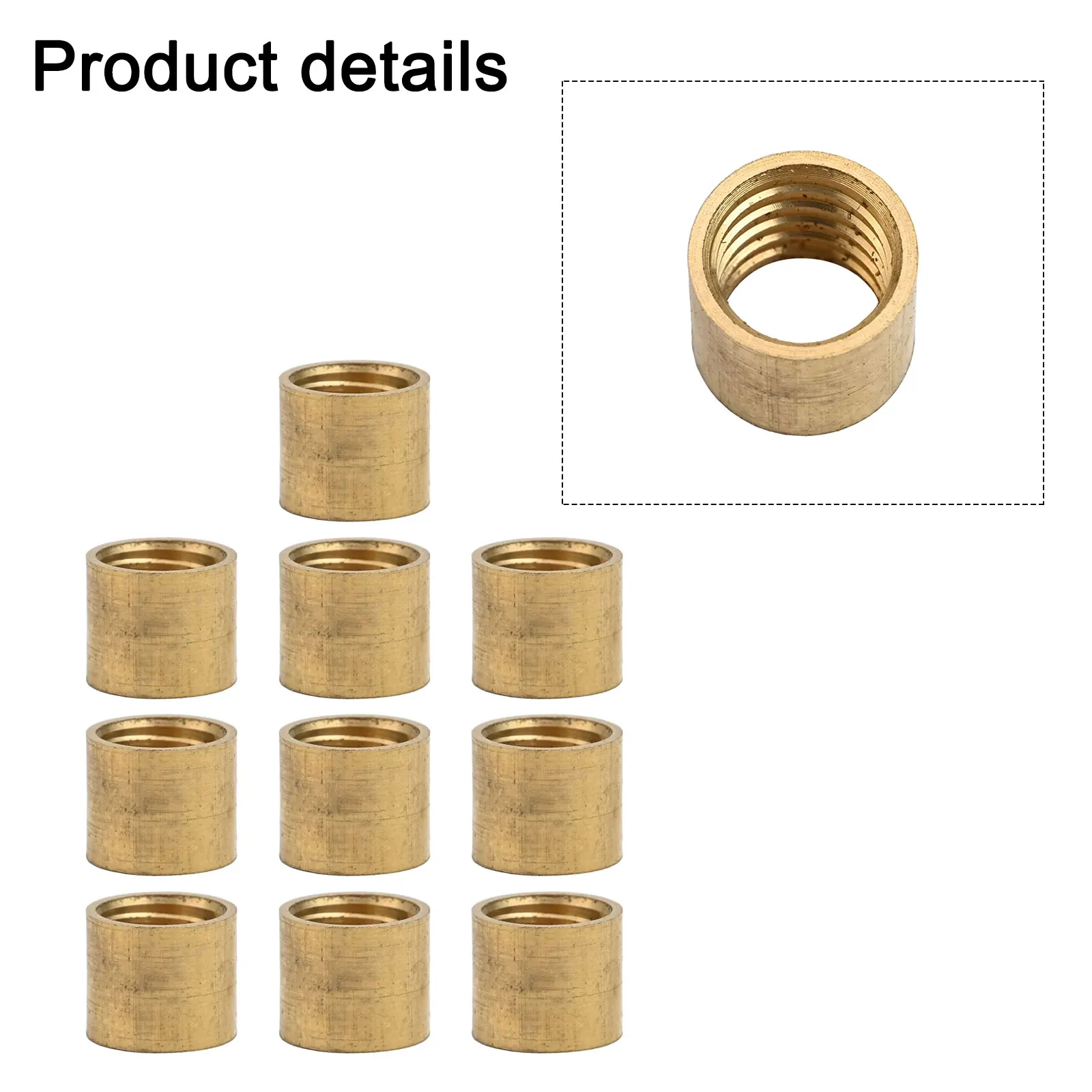 10pcs Billiards Cue Brass Tip Hoop Snooker Pool Ferrules Repair Tool Billiards Cue Brass Tip Functionality